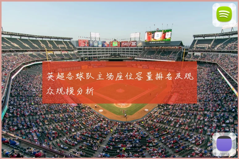 英超各球队主场座位容量排名及观众规模分析